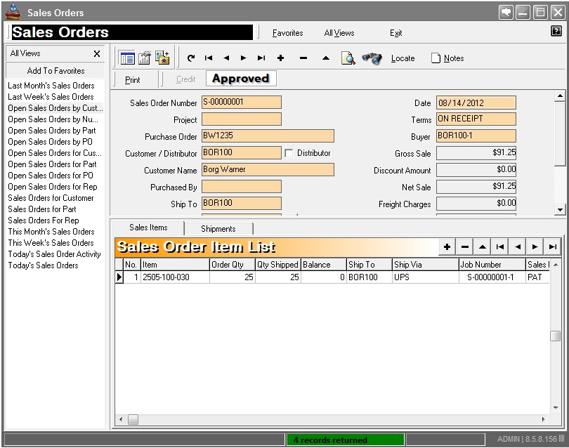 Sales Order Software Manufacturing Management Software