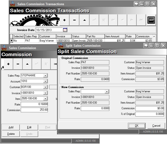 Sales Commission software for manufacturing
