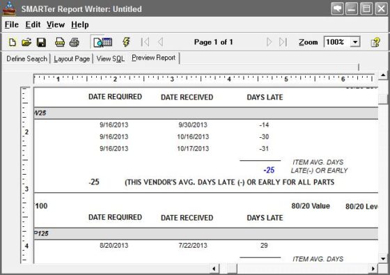 manufacturing production reporting - smarter report writer-preview-tab